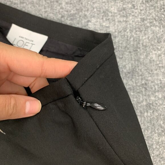 Ann Taylor LOFT Skirt Womens 0 A Line Side Zip Knee Length Lined Contrast Stitch - Picture 4 of 11